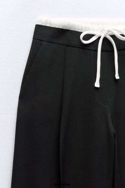 Zara vêtements P66V486 femmes pantalon boxer combiné noir