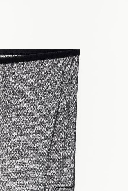 Zara vêtements P66V497 femmes leggings en dentelle noir