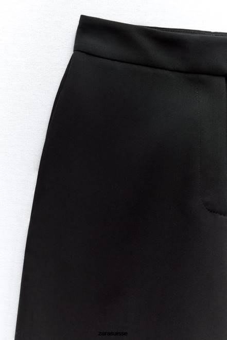 Zara vêtements P66V870 femmes jupe-culotte taille haute noir