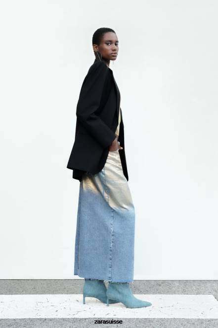 Zara vêtements P66V159 femmes blazer coupe droite noir