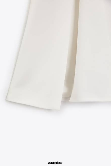 Zara vêtements P66V165 femmes blazer cape écru