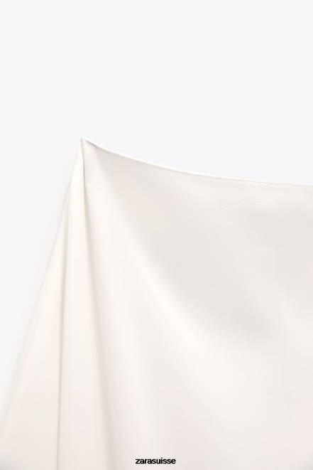 Zara vêtements P66V301 femmes blouse cape asymétrique écru
