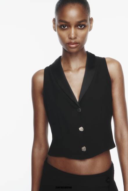 Zara vêtements P66V214 femmes débardeur noir