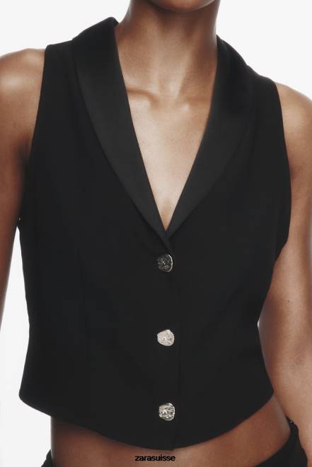 Zara vêtements P66V214 femmes débardeur noir