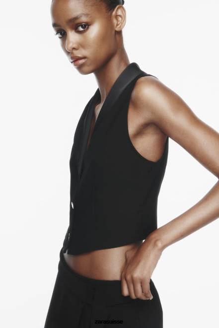 Zara vêtements P66V214 femmes débardeur noir