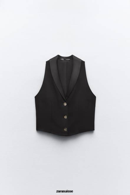 Zara vêtements P66V214 femmes débardeur noir