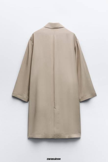 Zara vêtements P66V37 femmes trench fluide vison