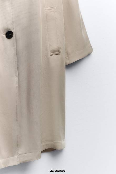 Zara vêtements P66V37 femmes trench fluide vison