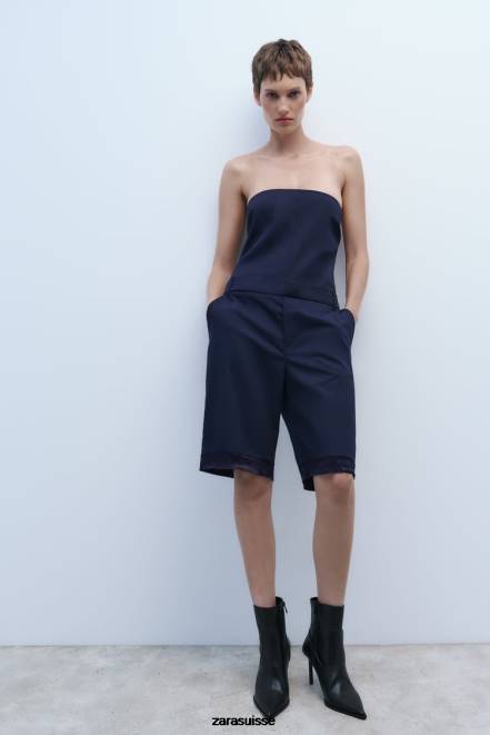 Zara chaussure P66V732 femmes bottines à talons et bout pointu noir