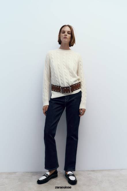 Zara chaussure P66V739 femmes mocassins contrastés deux tons