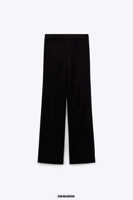 Zara vêtements P66V896 femmes pantalon long fluide noir
