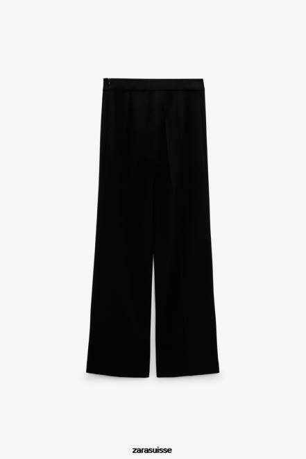 Zara vêtements P66V896 femmes pantalon long fluide noir