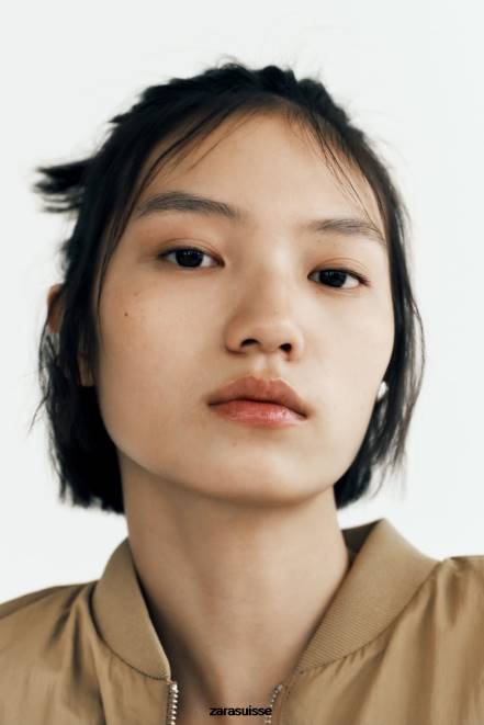 Zara vêtements P66V242 femmes robe courte bomber olive verte