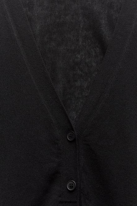 Zara vêtements P66V479 femmes cardigan ajusté en maille noir