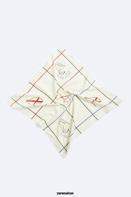 Zara accessoires P66V1398 Hommes bandana à imprimé abstrait divers