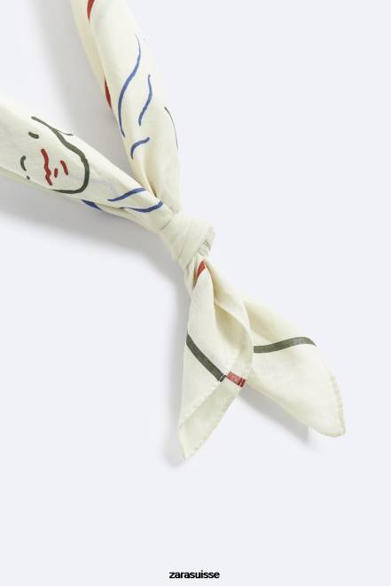 Zara accessoires P66V1398 Hommes bandana à imprimé abstrait divers