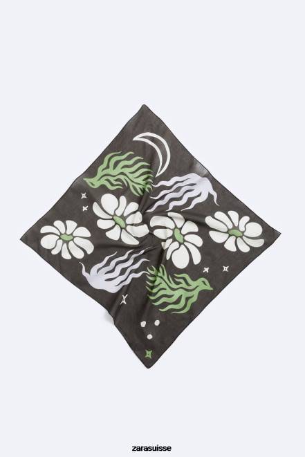 Zara accessoires P66V1400 Hommes bandana à imprimé floral multicolore
