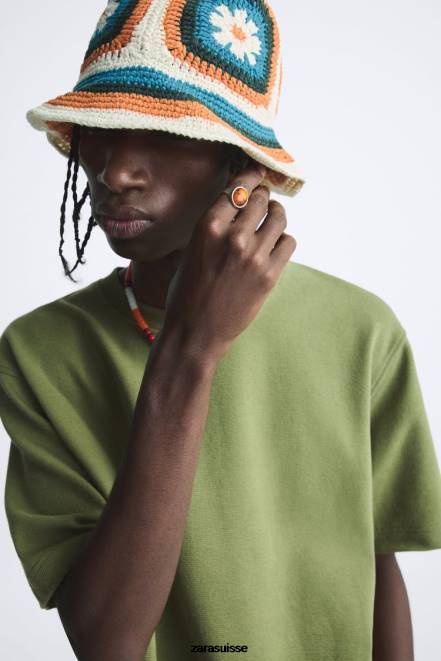 Zara accessoires P66V1481 Hommes 2 paquets de bagues en pierre argent