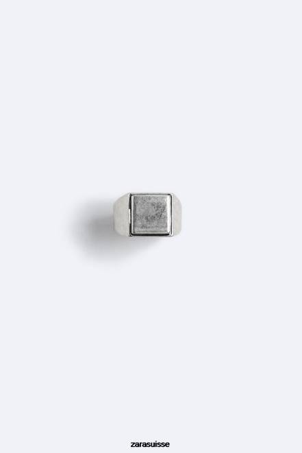 Zara accessoires P66V1483 Hommes chevalière argent