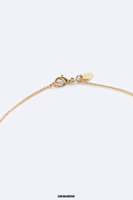 Zara accessoires P66V1498 Hommes chaîne à maillons en métal or