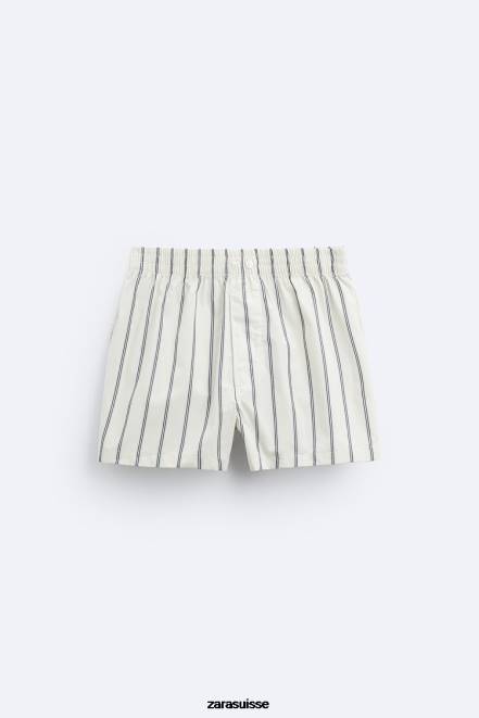Zara accessoires P66V1414 Hommes Lot de 2 boxers en popeline rayée divers