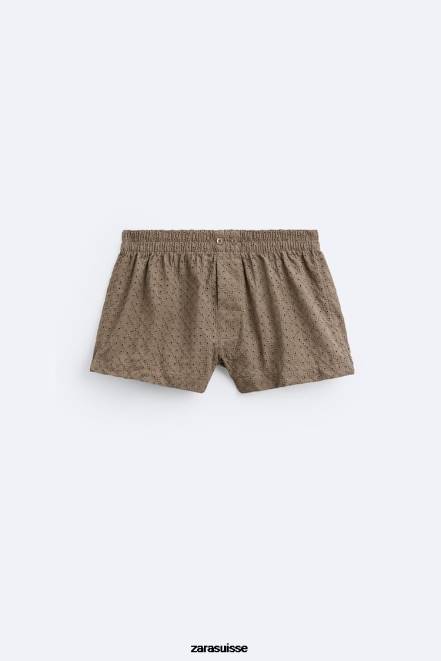 Zara accessoires P66V1420 Hommes Lot de 2 boxers ajourés brodés divers