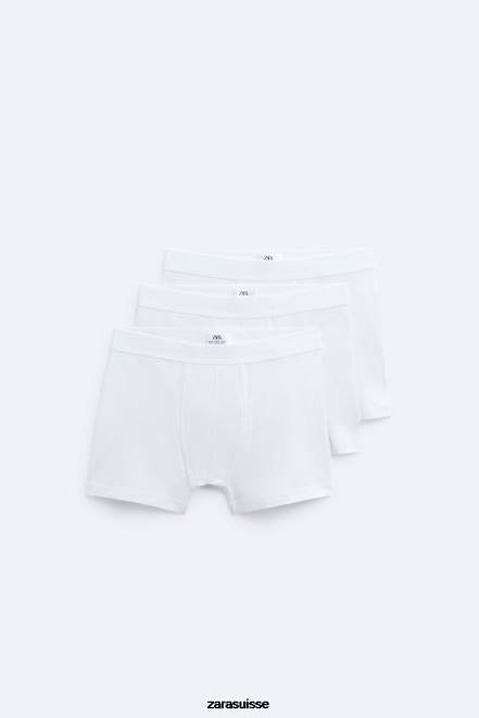 Zara accessoires P66V1421 Hommes Pack de 3 boxers basiques blanc