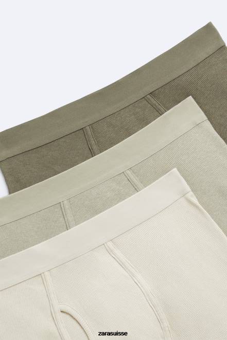 Zara accessoires P66V1425 Hommes Lot de 3 boxers texturés divers