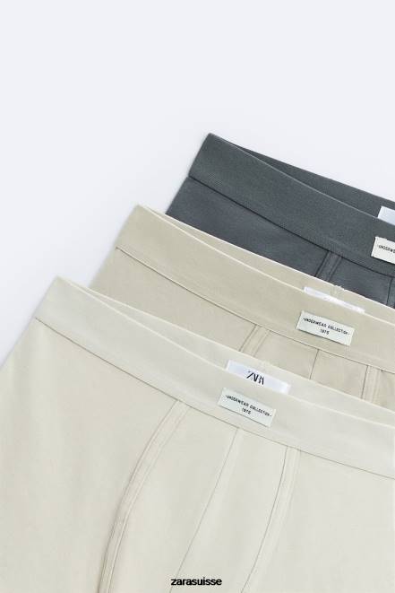 Zara accessoires P66V1428 Hommes Lot de 3 boxers souples divers
