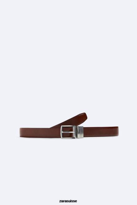 Zara accessoires P66V1478 Hommes ceinture réversible cuir