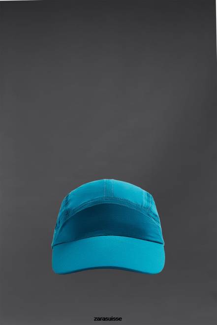 Zara accessoires P66V1404 Hommes casquette de course technique bleu