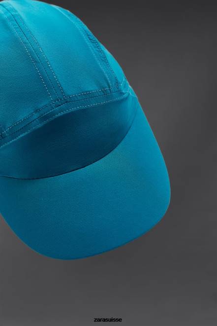 Zara accessoires P66V1404 Hommes casquette de course technique bleu