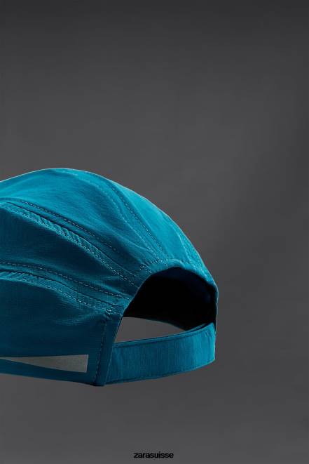 Zara accessoires P66V1404 Hommes casquette de course technique bleu