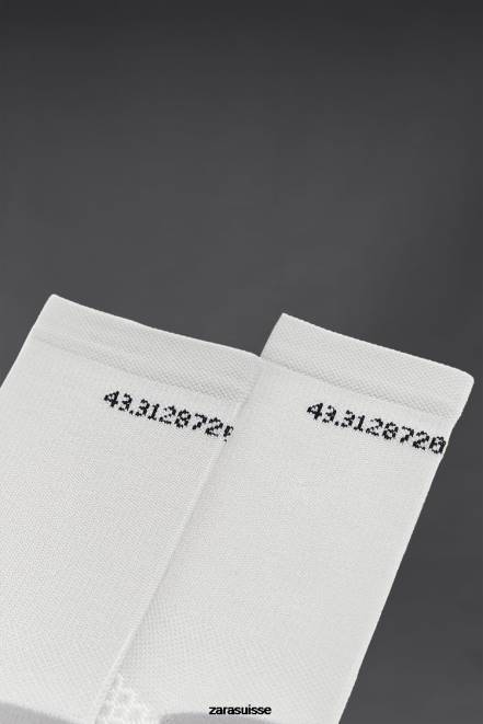 Zara accessoires P66V1411 Hommes Lot de 2 chaussettes de sport gris