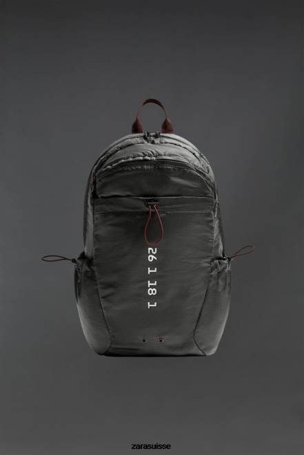 Zara accessoires P66V1278 Hommes sac à dos technique gris