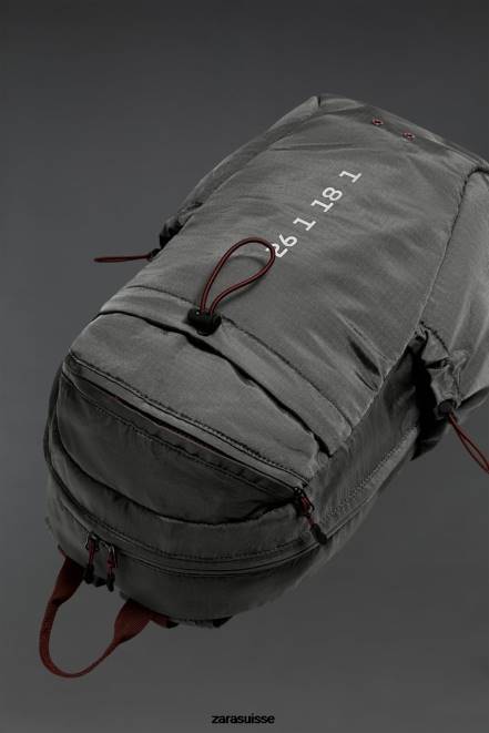 Zara accessoires P66V1278 Hommes sac à dos technique gris