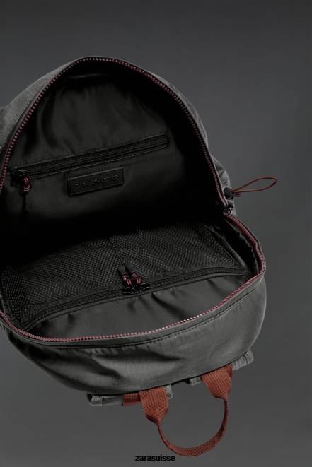 Zara accessoires P66V1278 Hommes sac à dos technique gris
