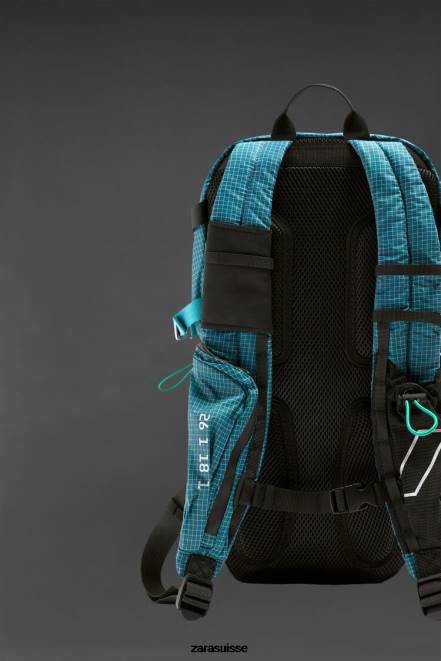 Zara accessoires P66V1280 Hommes sac à dos technique bleu