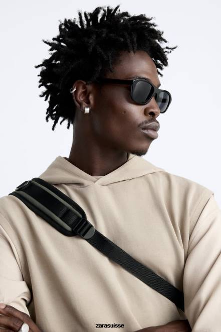 Zara accessoires P66V1285 Hommes sac à bandoulière technique vert kaki