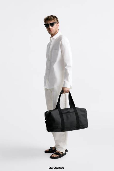 Zara accessoires P66V1288 Hommes sac de sport texturé noir