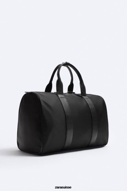 Zara accessoires P66V1289 Hommes sac de sport en tissu noir