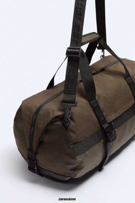 Zara accessoires P66V1291 Hommes sac de bowling athlétique brun