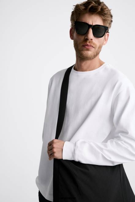 Zara accessoires P66V1292 Hommes sac à bandoulière souple XL noir