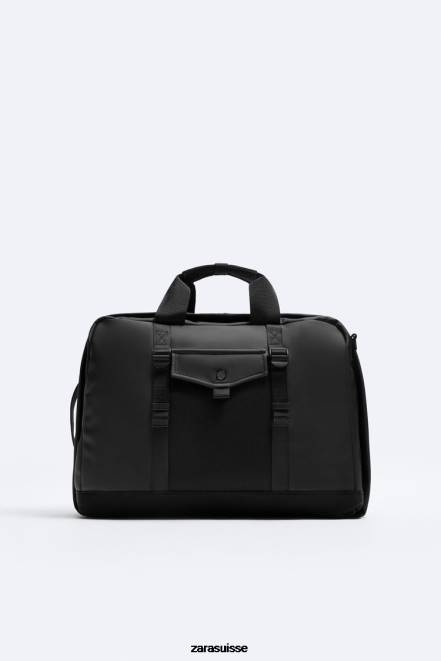 Zara accessoires P66V1297 Hommes mallette multifonctionnelle caoutchoutée noir
