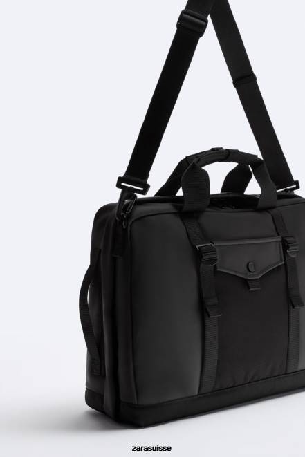 Zara accessoires P66V1297 Hommes mallette multifonctionnelle caoutchoutée noir