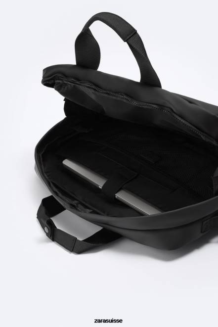 Zara accessoires P66V1297 Hommes mallette multifonctionnelle caoutchoutée noir