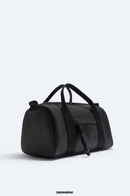 Zara accessoires P66V1298 Hommes mini sac de sport caoutchouté noir