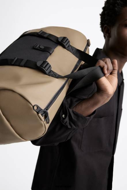 Zara accessoires P66V1299 Hommes sac de sport caoutchouté brun sable