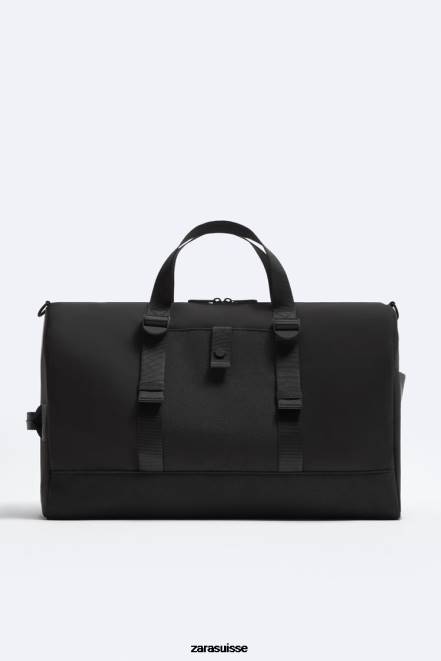 Zara accessoires P66V1300 Hommes sac de sport caoutchouté noir