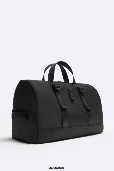 Zara accessoires P66V1300 Hommes sac de sport caoutchouté noir